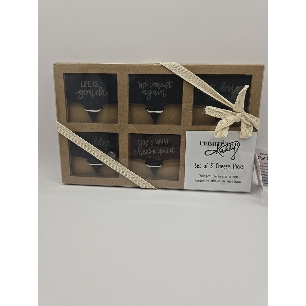 New Primitives By Kathy Set Of 5 Cheese Picks